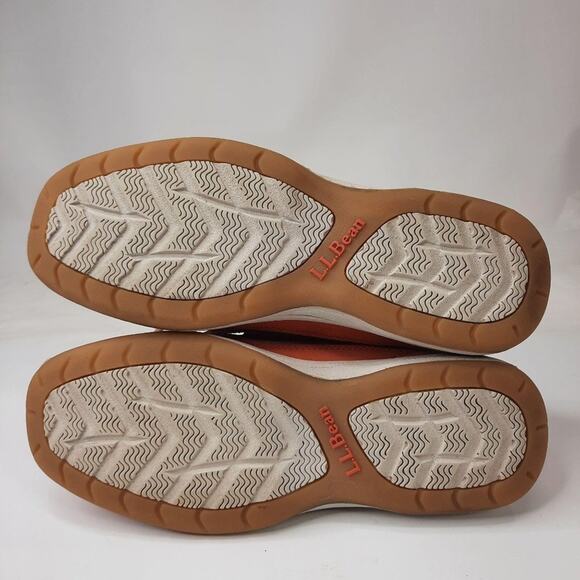 L.L. Bean Leather‎ Loafers Deck Shoes Peach Colored Women's Size 6M - Picture 6 of 10
